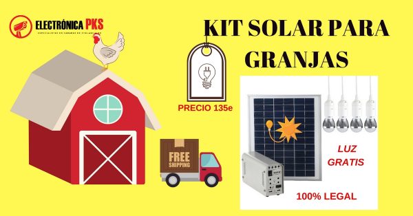 kit solar con 4 bombillas electronica pks