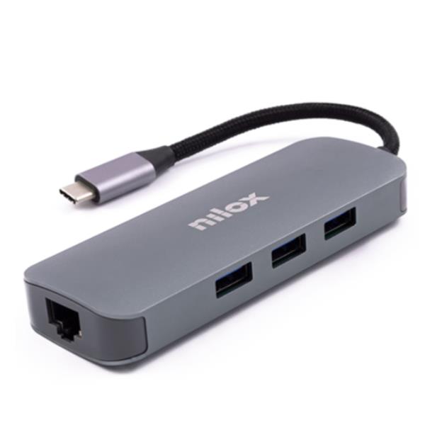 NILOX DOCK TYPE C 3 USB 3.0, HDMI + HDMI+VGA